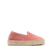 Manebí Rosa Espadriller med Festoon Stitch Detalj Pink, Dam