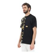 Versace Jeans Couture Barocco Outline T-shirt Svart Kort Ärm Multicolo...