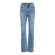 Gestuz Vintage Wash Straight Leg Jeans Blue, Dam