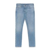 Emporio Armani Klarblå Jeans med Klassisk Stil Blue, Herr