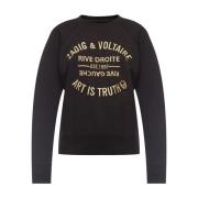 Zadig & Voltaire Logo sweatshirt Black, Dam