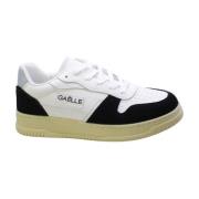 Gaëlle Paris Vita Eco-läder Sneakers med Svarta Mocka Detaljer White, ...