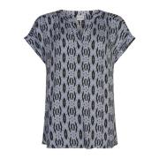 IN FRONT Nina T-Shirt Top Light Blue Blue, Dam