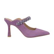 ALMA EN PENA Rhinestone pumps Purple, Dam