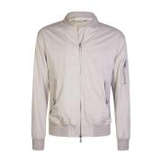 Eleventy Silke Bomber Skjortkrage Jacka Beige, Herr