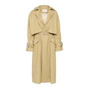 Gestuz 3-i-1 Trenchcoat Mörk Gul/Beige Beige, Dam