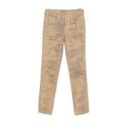 Diesel Beige Distressed Jeans med Klassisk Stil Beige, Dam