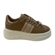 Stokton Roséguld Läder Sneakers med Insekt Charms Brown, Dam