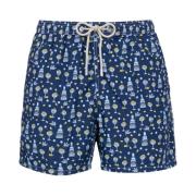 MC2 Saint Barth Polyester Badshorts Blue, Herr