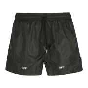 Off White Gröna badshorts för män Green, Herr