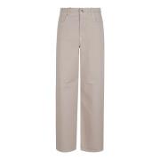 Max Mara Weekend Neutrala Crop Jeans för Kvinnor Beige, Dam