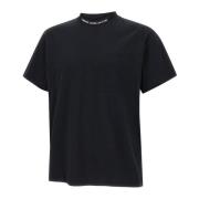 Versace Jeans Couture Svart Bomull T-shirt med Logoficka Black, Herr