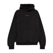 Balenciaga Svart Sweatshirt med Rhinestone Detaljer Black, Dam