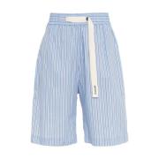 Ottod'Ame Blå Bomull Bermuda Shorts Dammode Blue, Dam