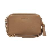 Michael Kors Beige Läder Axelväska Ginny Beige, Dam