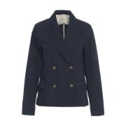 Jucca Blå Denim Dubbelknäppt Blazer Blue, Dam