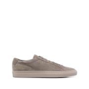 Common Projects Grå Sneakers Snörning Platt Gummisula Gray, Herr