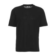 Paolo Pecora Svart Jersey T-shirt med Logo Tag Black, Herr