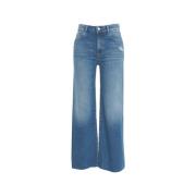 Icon Denim Blå Wide Leg Jeans Uppgradera Garderob Blue, Dam