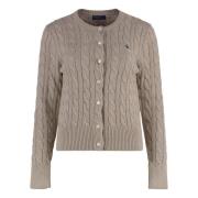 Polo Ralph Lauren Bomullskabelstickad Kofta Beige, Dam