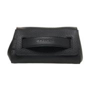 Orciani Svart Läder Clutch Handväska Black, Dam