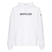 Moncler Vit Tröja med Huva och Fickor White, Herr