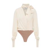 Elisabetta Franchi Smör Body Skjorta Beige, Dam