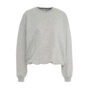 Second Female Grå Ballong Sweatshirt Casual Mode Gray, Dam