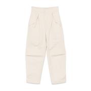 IRO Beige Byxor med Fickor Beige, Dam