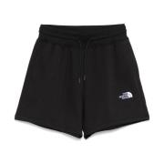 The North Face Svarta Ribbade Shorts med Dragsko i Midjan Black, Dam