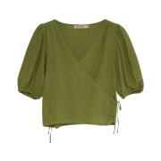 The New Society Hera Kvinna Blus Oliv Green, Dam