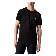 Calvin Klein Jeans Svart Bomull T-shirt Kort Ärm Black, Herr