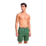 Peninsula Klassiska Linne Bermuda Shorts Green, Herr