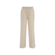 Ottod'Ame Beige Elastisk Midjeband Byxor Ss25 Beige, Dam