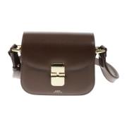 A.P.C. Grace Mini Läder Väska Brown, Dam