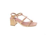 Bibi Lou Vegan Nude Studded Ankelrem Sandaler Pink, Dam