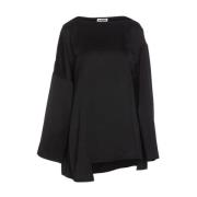 Jil Sander Silkeblandning Svart Blus Black, Dam