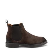 Frau Mocka Chelsea boots mångsidig stil Brown, Herr