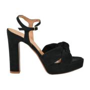 ReLac Sandal i mocka med lädersula Black, Dam