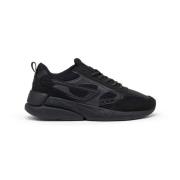 Diesel Vintage-Style Mesh och Mocka Sneakers Black, Dam