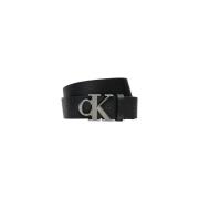 Calvin Klein Jeans Elegant Läderbälte med CK Logospänne Black, Herr