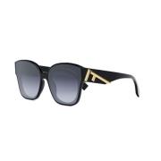 Fendi Stiliga solglasögon med 01W design Black, Dam