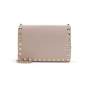 Valentino Garavani Nude & Neutrals Läder Clutch Väska Beige, Dam