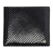 Tom Ford Python Classic Bifold Plånbok Svart Black, Herr