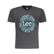 Lee T-shirt med ikonisk logotryck Black, Herr