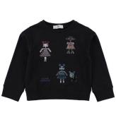 Young Versace Sweatshirt - MarinblÃ¥ m. Strass