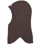 Racing Kids Balaclava - Ull/Bomull - Dubbel - Chocolate Brown