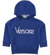 Versace Hoodie - BlÃ¥/Vit m. Logo