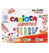 Carioca StÃ¤mpelpennor - 12 st - FlerfÃ¤rgad