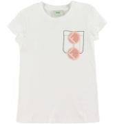 Fendi T-shirt - Vit m. Ficka/SolglasÃ¶gon